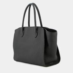Pre Owned The Row Marlo Tote Black Calf Leather Size 12