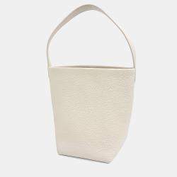 مملوكة مسبقًا The Row White Leather North South Parkback Small