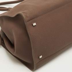 Pre Owned حقيبة ساتشل جلد محبب غير لامع بني زيتوني ذا رو سوفت مارجو 15