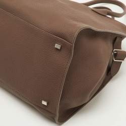 Pre Owned حقيبة ساتشل جلد محبب غير لامع بني زيتوني ذا رو سوفت مارجو 15