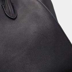 Pre Owned The Row Marlo Tote Black Calf Leather Size 12