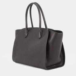 Pre Owned The Row Marlo Tote Black Calf Leather Size 12