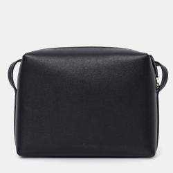 Pre Owned The Row Black Leather Regent Crossbody Bag