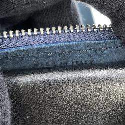 Pre Owned The Row Slouchy Banana Shoulder Bag Navy Suede Size Small