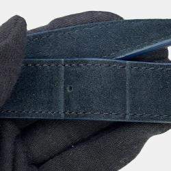 Pre Owned The Row Slouchy Banana Shoulder Bag Navy Suede Size Small