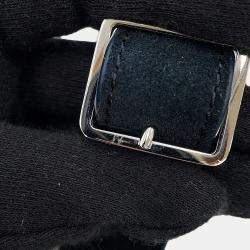 Pre Owned The Row Slouchy Banana Shoulder Bag Navy Suede Size Small