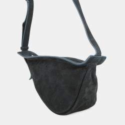 Pre Owned The Row Slouchy Banana Shoulder Bag Navy Suede Size Small