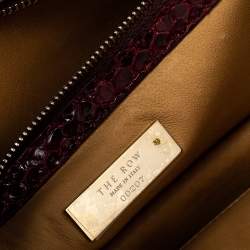 The Row Black/Brown Python Classic Baguette Clutch