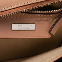 Pre Owned The Row Beige Leather Classic Flap Crossbody Bag
