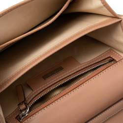 Pre Owned The Row Beige Leather Classic Flap Crossbody Bag