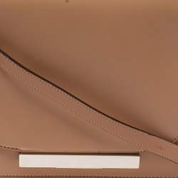 Pre Owned The Row Beige Leather Classic Flap Crossbody Bag