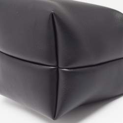 Pre Owned The Row Black Leather Les Bains Clutch Bag