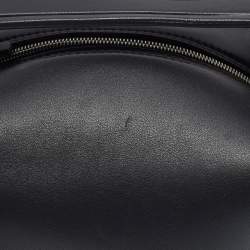 Pre Owned The Row Black Leather Les Bains Clutch Bag