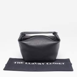 Pre Owned The Row Black Leather Les Bains Clutch Bag