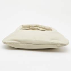 Pre Owned The Row Ivory Leather Small Everyday Hobo 