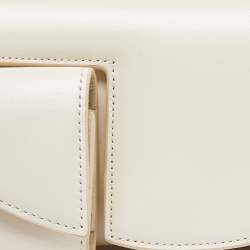 The Row Ivory Leather Horizontal Belt Bag