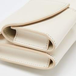 The Row Ivory Leather Horizontal Belt Bag