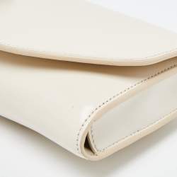The Row Ivory Leather Horizontal Belt Bag