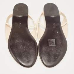 The Row Cream Leather Slingback Sandals Size 37