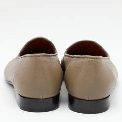 The Row Grey Leather Slip On Loafers Size 35.5