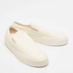 The Row White Leather Dean Slip On Sneakers Size 40