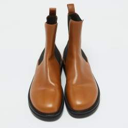 The Row Brown Leather Chelsea Ankle Boots Size 40.5