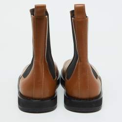 The Row Brown Leather Chelsea Ankle Boots Size 40.5