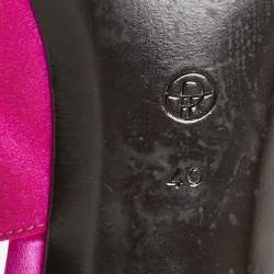 The Row Fuchsia Pink Satin Pointed Toe Slingback Pumps Size 40