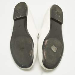 Pre Owned The Row White Fabric Mary Jane  Ballet Flats Size 40