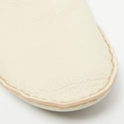 Pre Owned The Row Cream Leather Ballet Flats Size 37