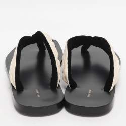 مملوكة مسبقًا The Row Swan Size 39 White/Black Canvas Thong Flats