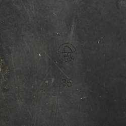 Pre Owned شبشب ذو رو جينزا جلد وأسود أبيض مقاس 36