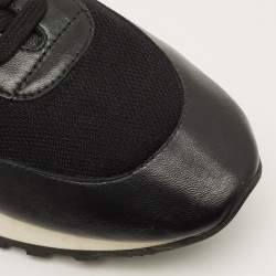 Pre Owned حذاء رياضي ذا رو جلدي أسود/أبيض مع شبك ورباط مقاس 38.5