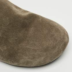 مملوكة مسبقًا حذاء فلات ذا رو شامواه زيتوني أخضر مقاس 40