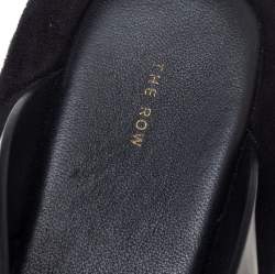 The Row Black Leather Ginza Thong Sandals Size 39