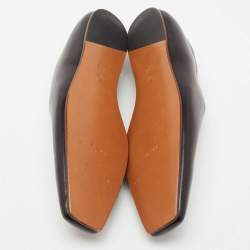 Pre Owned The Row Black Leather Flats Size 37.5