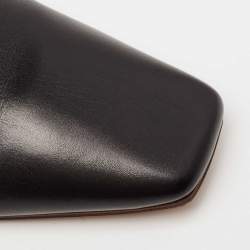 Pre Owned The Row Black Leather Flats Size 37.5