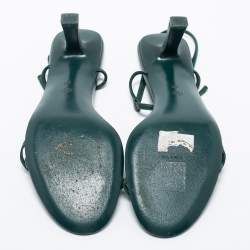 Pre Owned The Row Green Leather Slingback Sandals Size 37