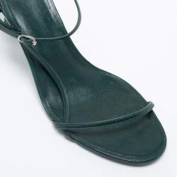 Pre Owned The Row Green Leather Slingback Sandals Size 37
