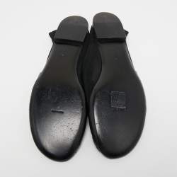 The Row Black Mesh Embellished Beads Ballet Flats Size 39