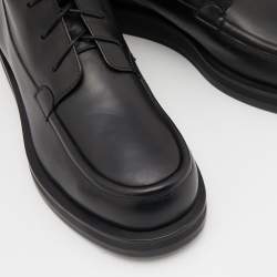 The Row Black Leather Fara Combat Boots Size 38.5