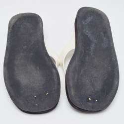 The Row White /Black Leather and Suede Ginza Thong  Flats Size 39