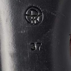 The Row Burgundy Leather Ankle Boots Size 37