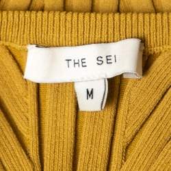 The Sei Yellow Ribbed Knit Sleeveless Top M