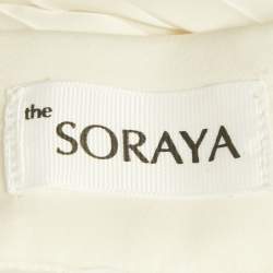 مملوكة مسبقًا The Soraya Off White Crepe/Plisse Corset Top & Skirt Set S