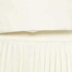 مملوكة مسبقًا The Soraya Off White Crepe/Plisse Corset Top & Skirt Set S