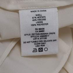Theory Ivory Rosina Crepe Keyhole Sleeve Slip Tank Top M
