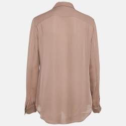 Theory Rusty Pink Silk Buttoned Shirt L