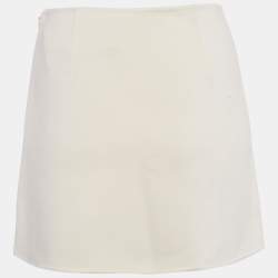 مملوكة مسبقًا Theory Ivory Felt High-Waist Mini Skirt XS