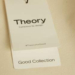 Pre Owned Theory Light Grey Stretch Knit Flared Mini Dress M